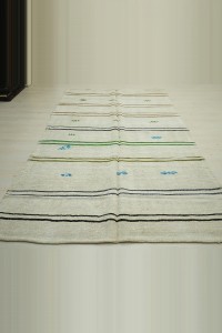 Colorful Stripe Hemp Rug 6x10 Feet 170,310 - Turkish Hemp Rug $i