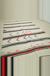 Colorful Stripe Vintage Hemp Rug 7x12 Feet 198,350 - Turkish Hemp Rug $i