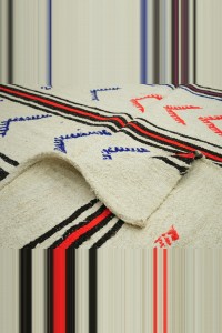 Colorful Stripe Vintage Hemp Rug 7x12 Feet 198,350 - Turkish Hemp Rug $i