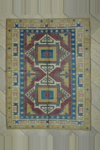 Colorful Turkish Wool Carpet Rug 5x6 155,196 - Oushak Rug $i