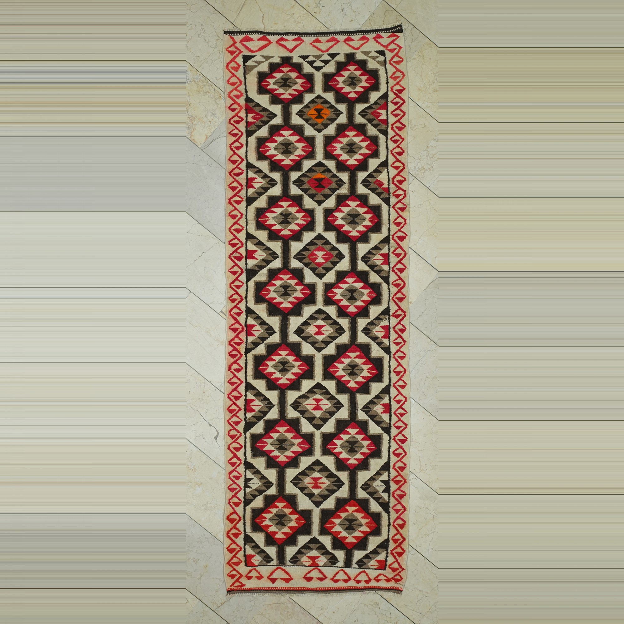 Colourful Turkish Runner Rug 3x10 Feet 97,295 - Turkish Rug Runner