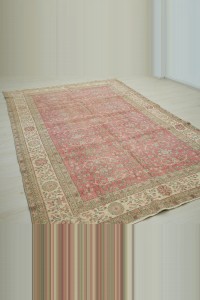 Colourful Vintage Oushak Rug 7x10 Feet 203,310 - Oushak Rug $i