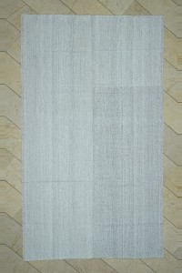 Grey Turkish Rug Cotton Goat Hair Rug 6x10 Feet 180,310