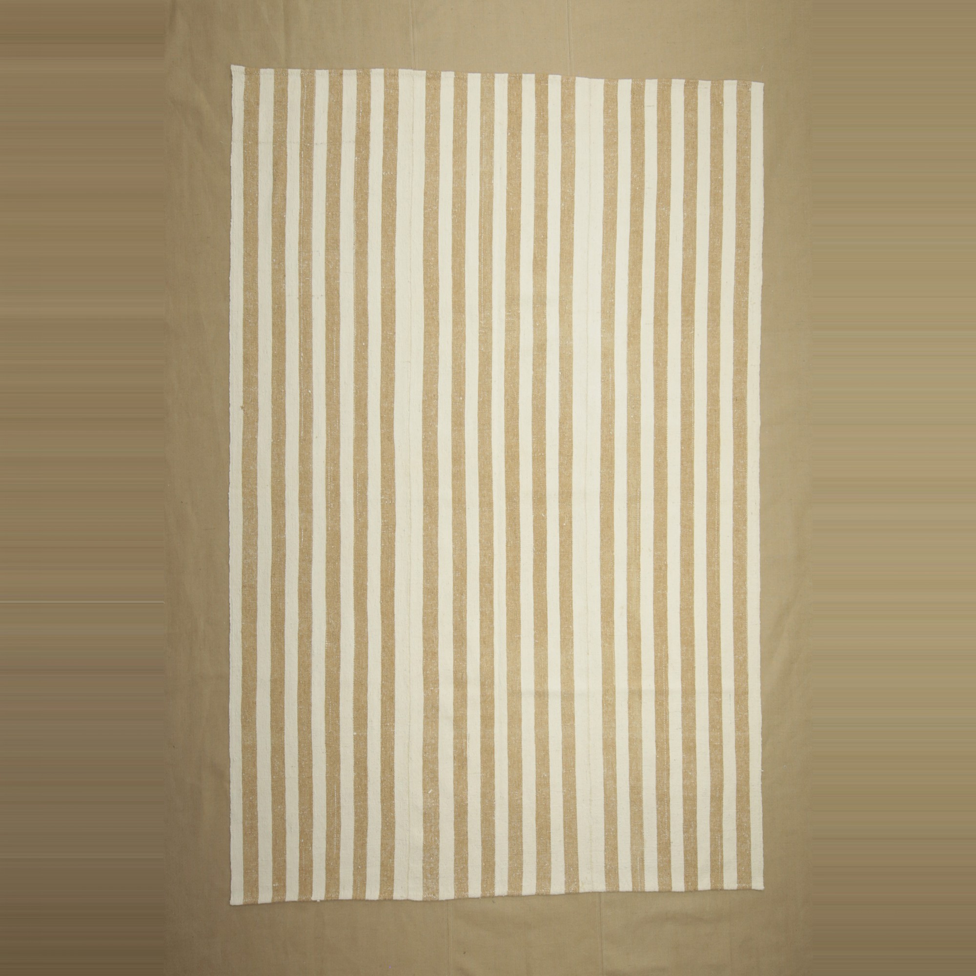 Cotton Woven Turkish Kilim Rug 8X9 233,267 - Turkish Natural Rug