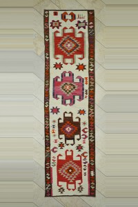 Turkish Rug Runner Cream Pink Turkish Kilim Rug Runner 3x11 Feet  93,345