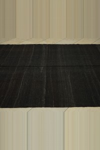 Dark Brown Natural Goat Hair Woven Turkish Kilim Rug 6x14 176,416 - Goat Hair Rug $i