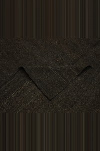 Dark Brown Organic Goat Hair Woven Kilim Rug 6x13 Feet 177,405 - Goat Hair Rug $i