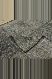 Dark Gray Turkish Kilim Rug 5x10  154,306 - Grey Turkish Rug  $i