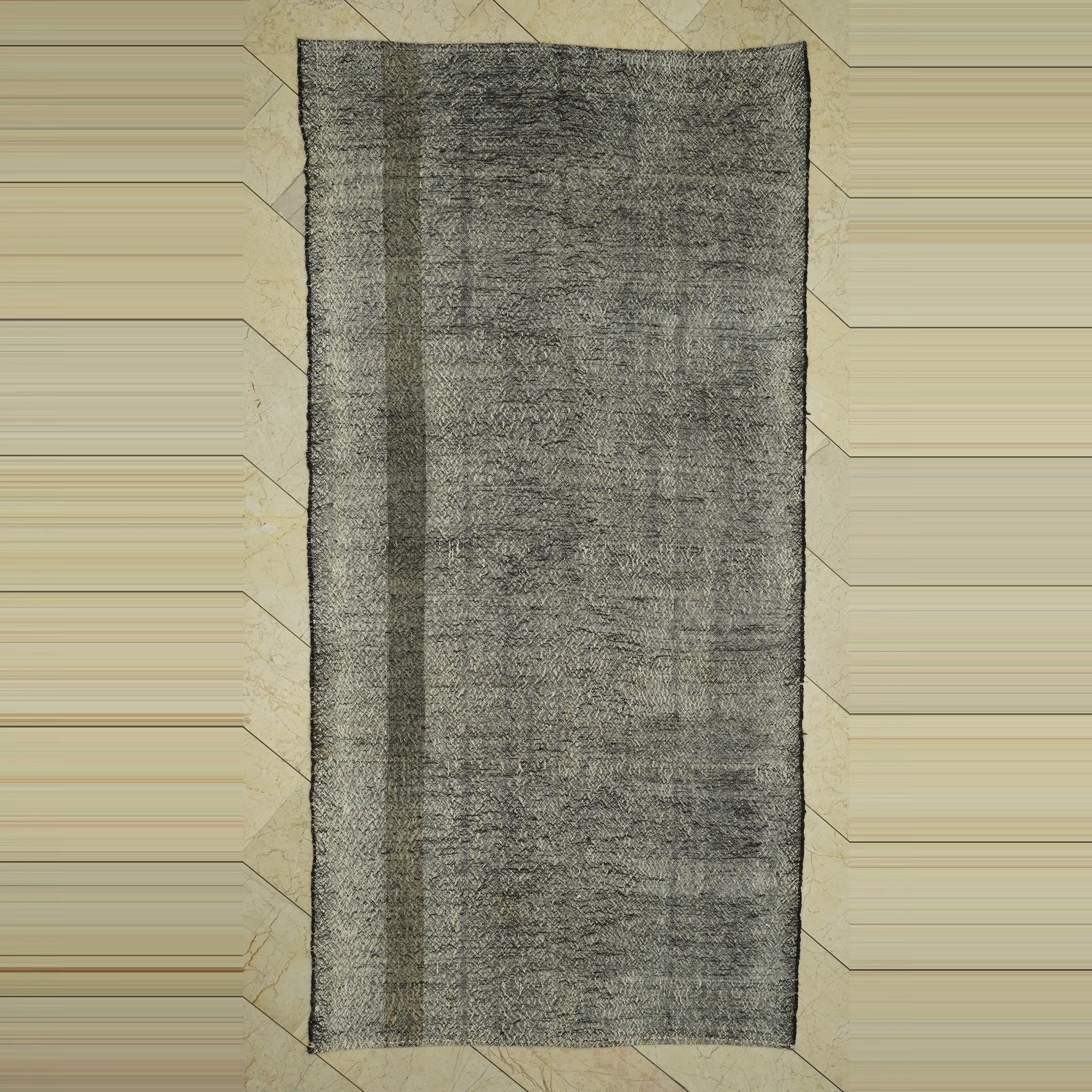 Dark Gray Turkish Kilim Rug 5x10  154,306 - Grey Turkish Rug