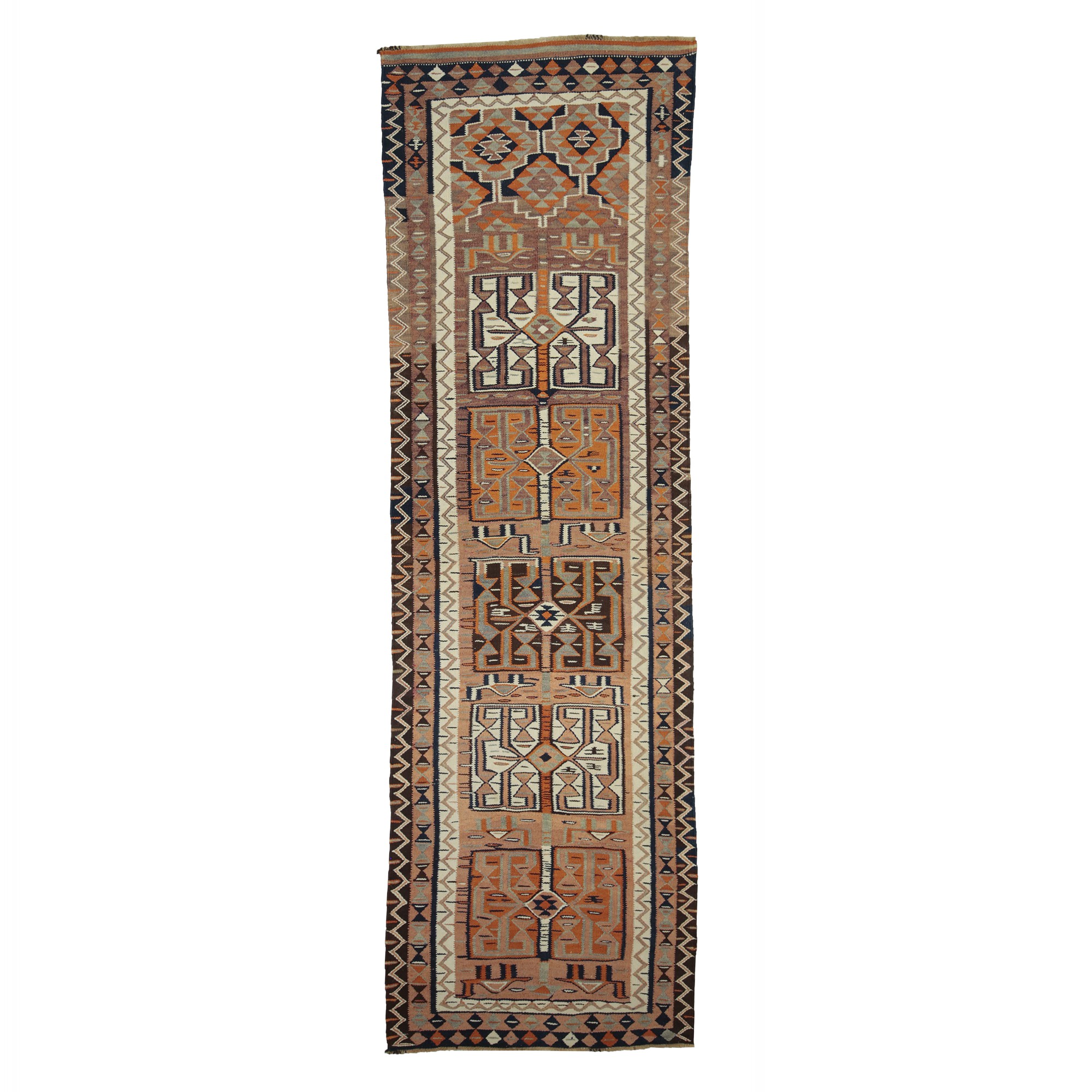 Dark Oushak Runner Rug 3x11 Feet 92,324 - Turkish Rug Runner
