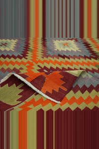 Denizli Cal Turkish Kilim Rug 6x9 Feet  183,293 - Turkish Kilim Rug  $i