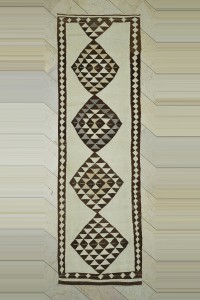 Turkish Rug Runner Diamond Pattern Rug Runner 3x11 Feet 104,345