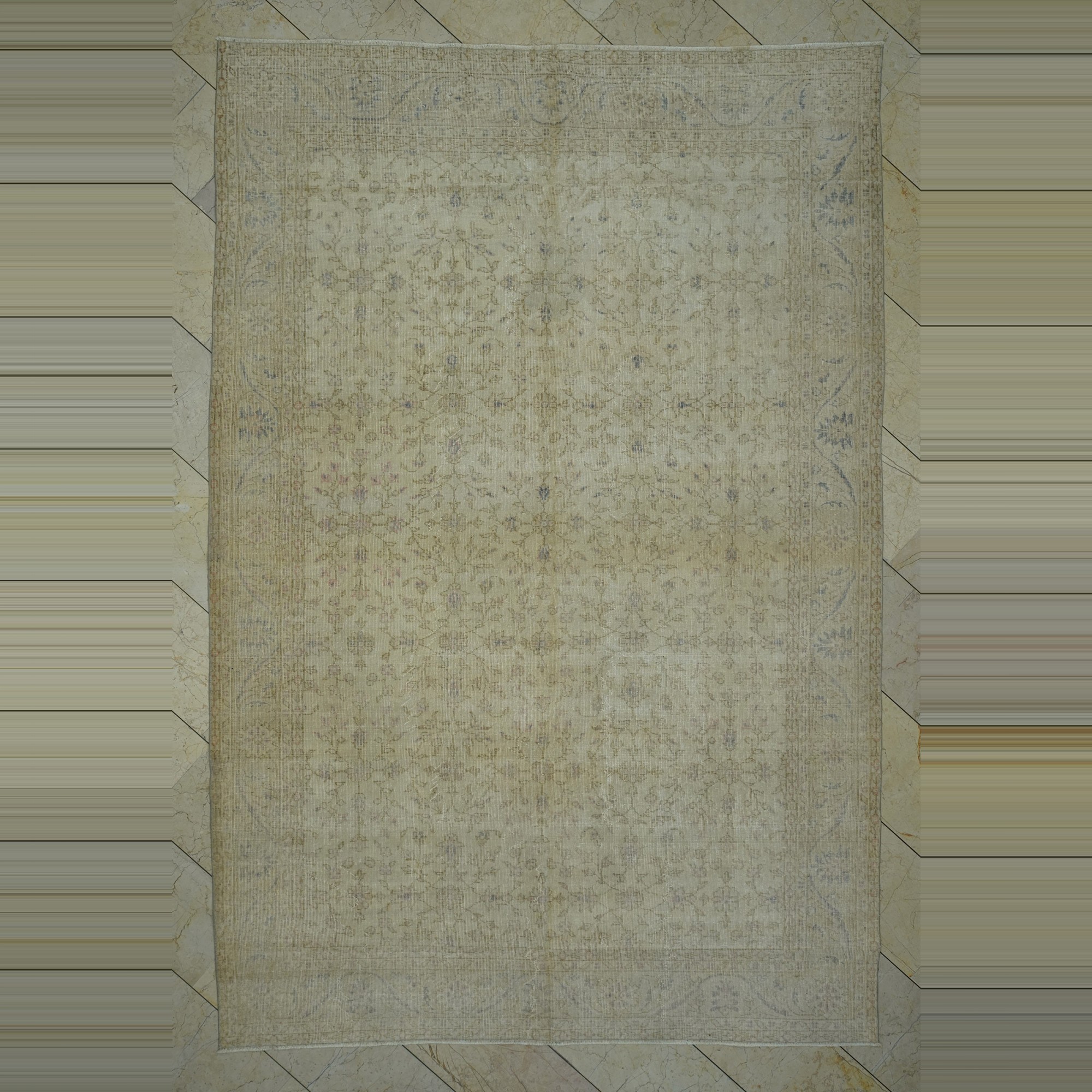 Distressed Oushak Rug 7x10 Feet 212,307 - Oushak Rug