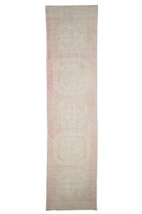 Turkish Rug Runner Distressed Oushak Runner Rug 3x12 Feet 93,366