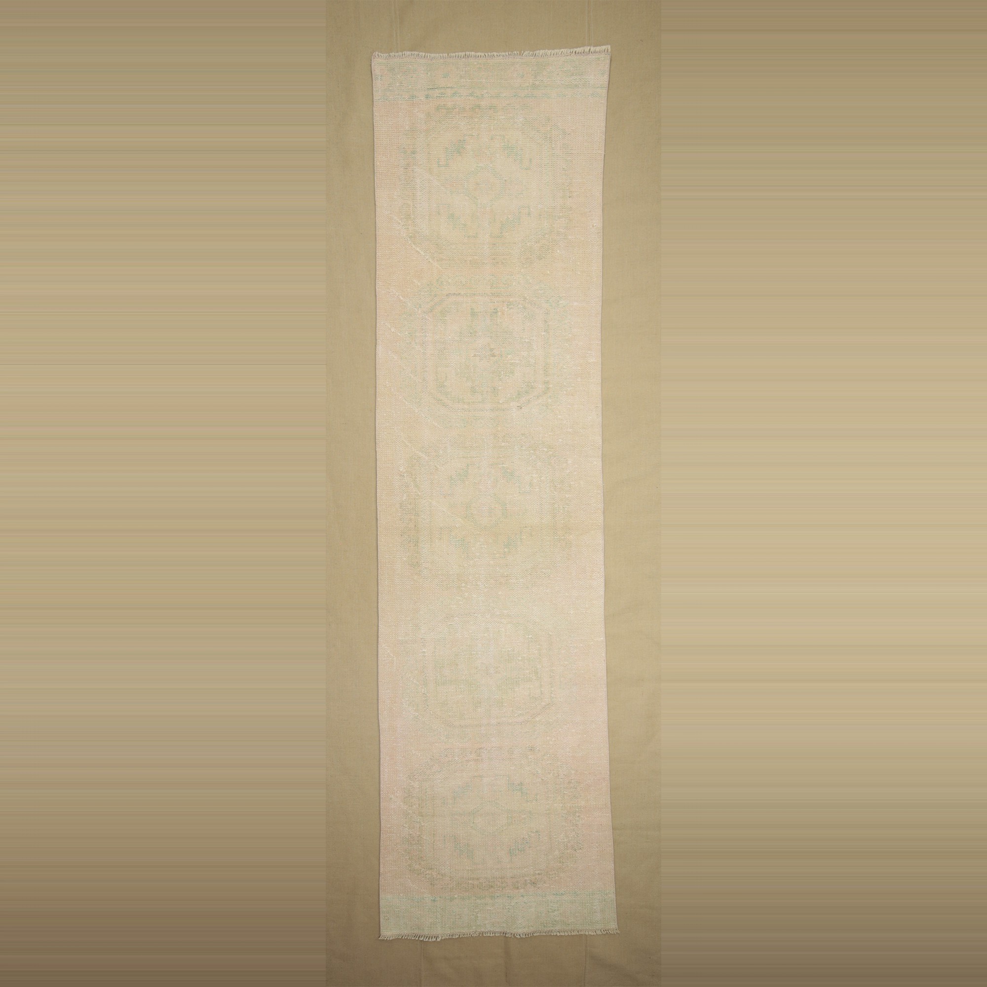 Distressed Turkish Oushak Runner Rug 3x12 Feet 88,360 - Turkish Rug Runner