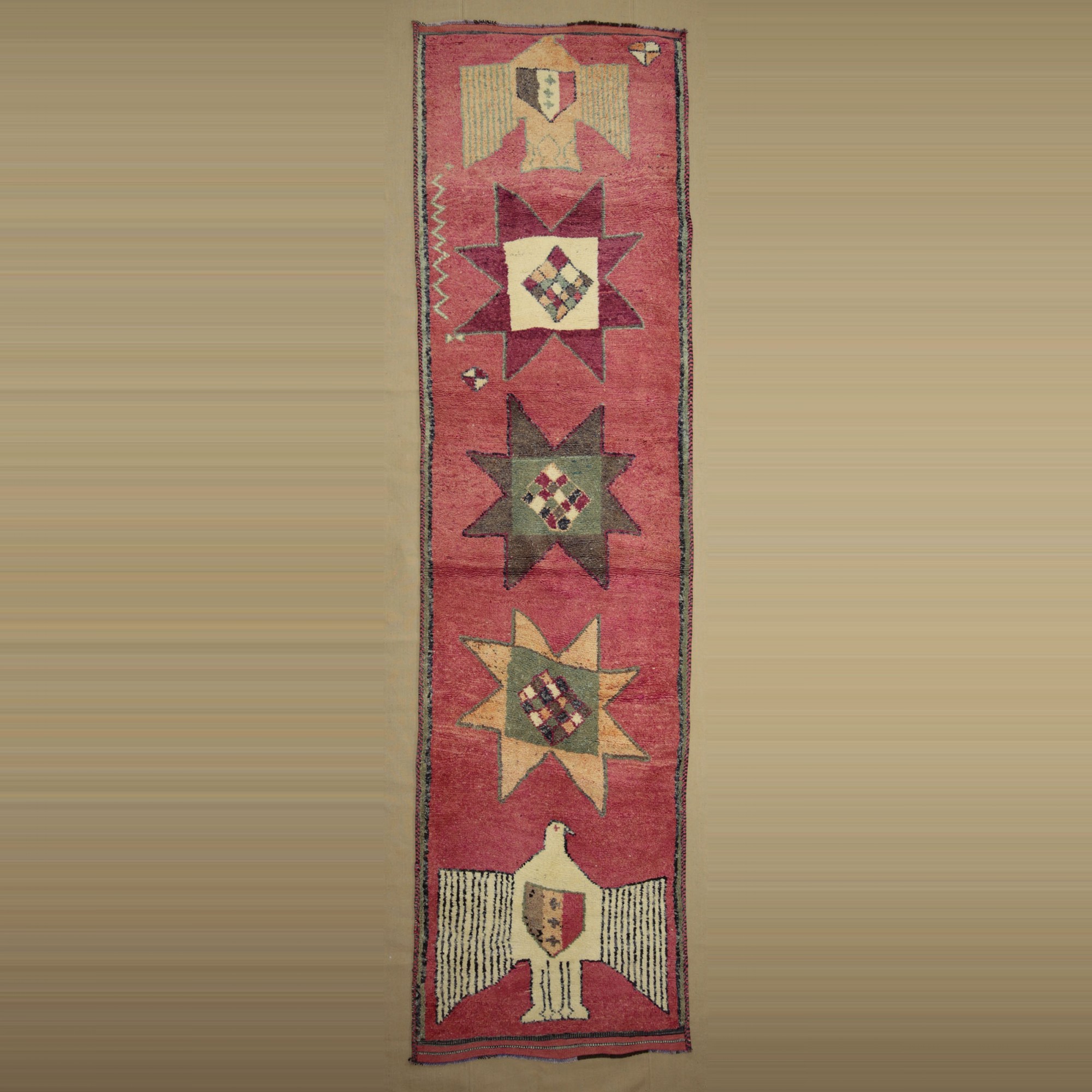 Eagle Figure Wool Rug Runner 3.5x13.1. 106,400 - Turkish Rug Runner