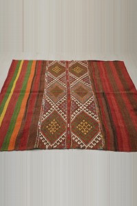 Embroidery Sivas Kilim Rug 4x5 Feet 130,147 - Turkish Kilim Rug  $i
