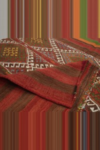 Embroidery Sivas Kilim Rug 4x5 Feet 130,147 - Turkish Kilim Rug  $i