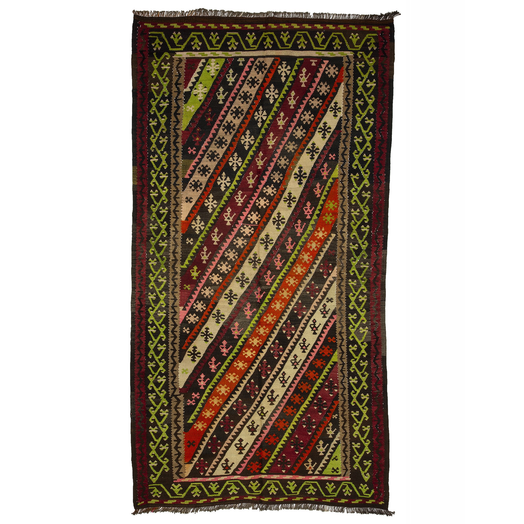 Ethnic Design Turkish Kilim Rug 6x10 Feet 165,310 - Turkish Kilim Rug