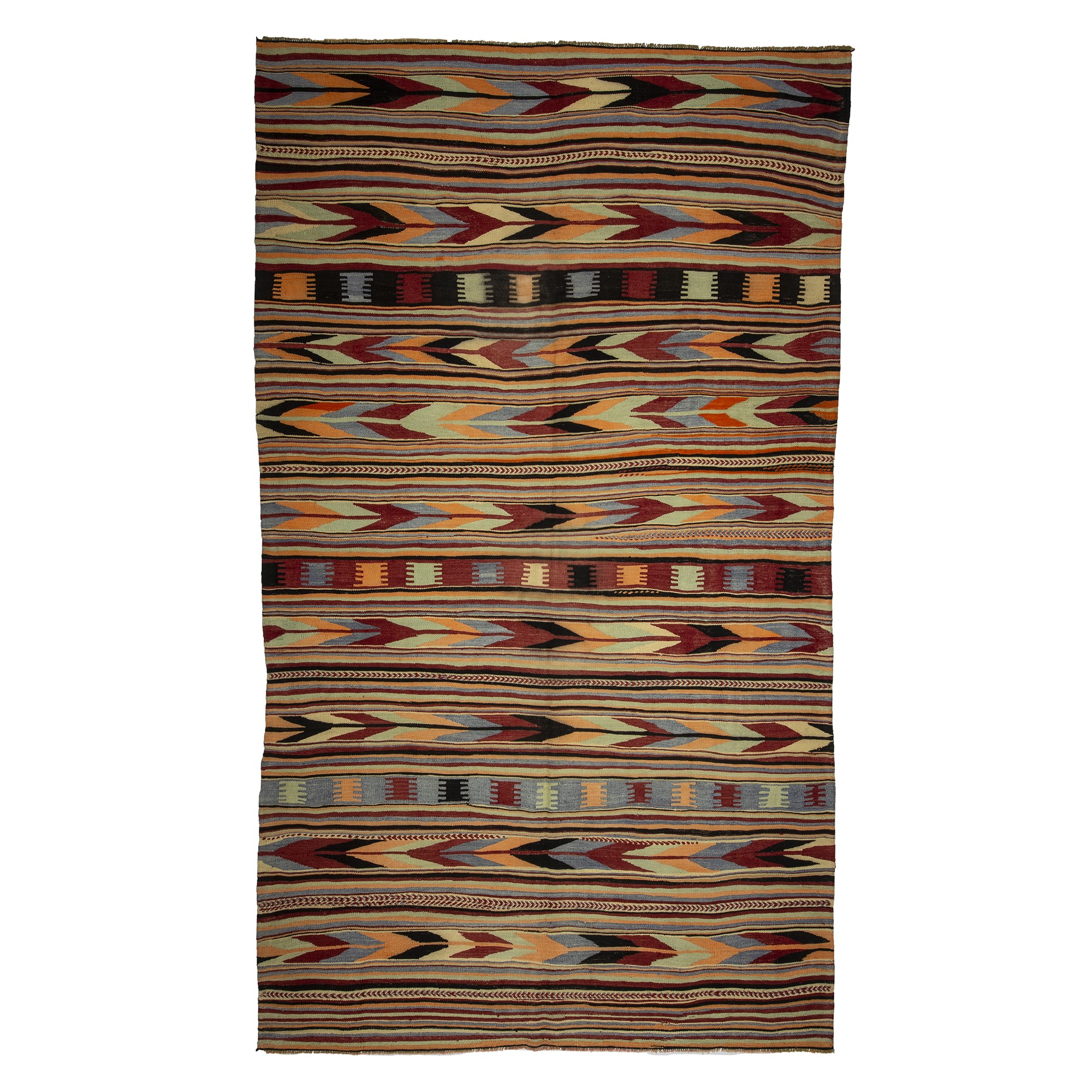 Ethnic Kilim Rug 7x12 Feet 203,350 - Turkish Kilim Rug