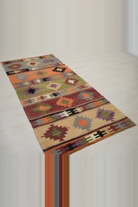 Ethnic Turkish Kilim Rug 3x8 Feet 104,229 - Turkish Kilim Rug $i
