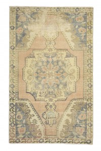 Turkish Carpet Rug Faded Area Vintage Rug 5x7 Feet 136,225