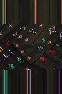 Faded Black Flat Weave Kilim Rug 5x9 Feet  162,280 - Turkish Kilim Rug  $i