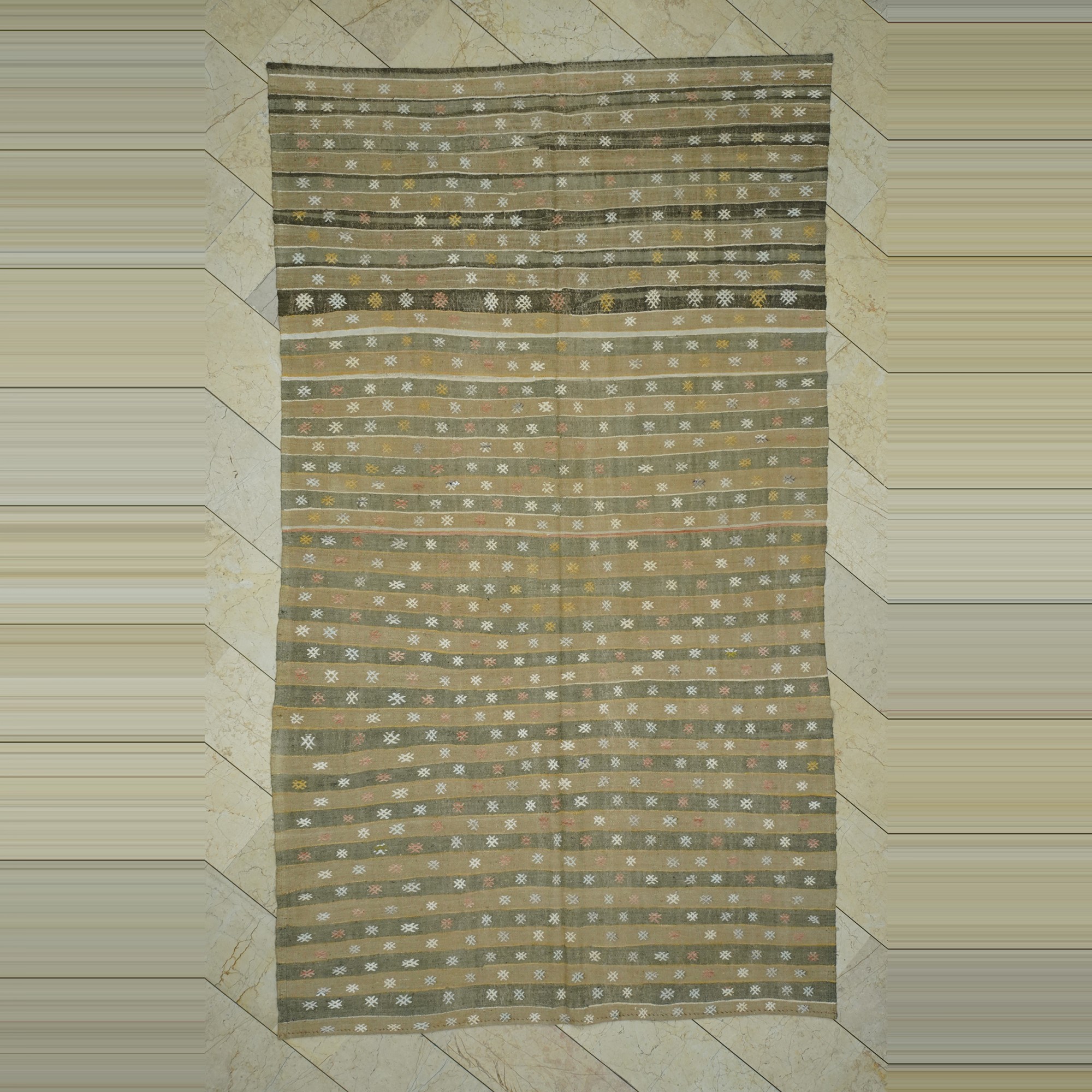 Faded Colors Turkish Kilim Rug 6x11  187,328 - Turkish Kilim Rug