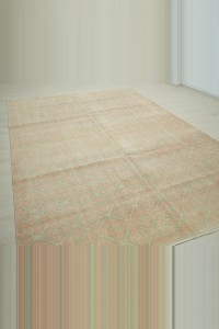 Faded Turkish Carpet Rug 7x10 Feet 217,312 - Oushak Rug $i