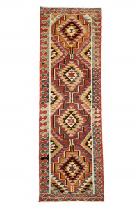 Turkish Rug Runner Flat weave Kilim Runner Rug 4x11 Feet 107,323