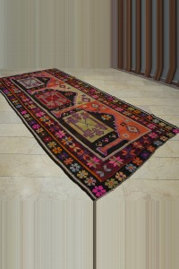 Flat weave Turkish Kilim Rug 5x12 Feet 164,357 - Turkish Kilim Rug $i