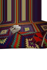 Flat weave Turkish Kilim Rug 6x9 Feet  165,286 - Turkish Kilim Rug  $i