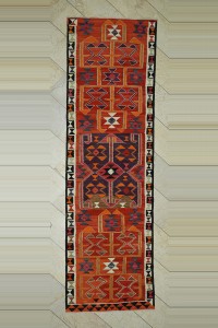 Turkish Rug Runner Flat Weave Turkish Runner Rug 3x11 Feet 101,334