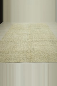 Flower Pattern Vintage Oushak Rug 7x10 208,300 - Oushak Rug $i