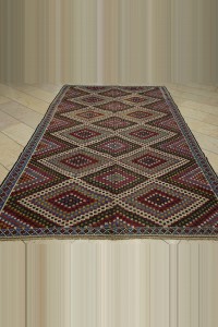 Geometric Motif Goat Hair Rug 6x10 184,315 - Goat Hair Rug $i