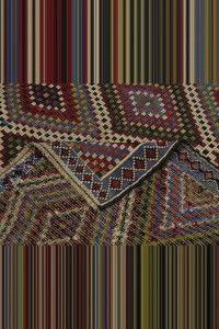 Geometric Motif Goat Hair Rug 6x10 184,315 - Goat Hair Rug $i