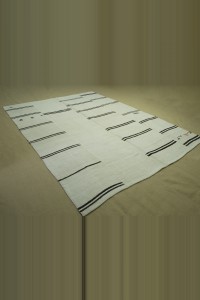 Goat Hair Stripes on Hemp Rug 7x10 Feet 220,300 - Turkish Hemp Rug $i