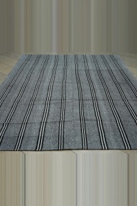 Gray Anatolian Kilim Rug 7x10 Feet 226,290 - Grey Turkish Rug  $i