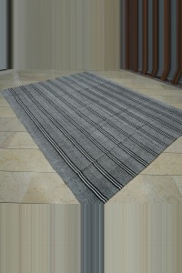 Gray Anatolian Kilim Rug 7x10 Feet 226,290 - Grey Turkish Rug  $i