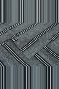 Gray Anatolian Kilim Rug 7x10 Feet 226,290 - Grey Turkish Rug  $i