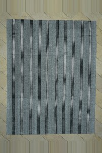 Grey Turkish Rug Gray Anatolian Kilim Rug 7x10 Feet 226,290