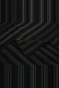 Gray And Black Turkish Flat Weave Goat Hair Kilim Rug 8x10 244,304 - Goat Hair Rug $i