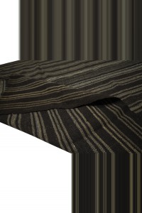 Gray And Black Turkish Kilim rug 7x10 Feet  204,315 - Goat Hair Rug  $i