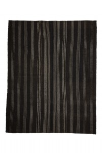 Goat Hair Rug Gray And Black Turkish Kilim rug 7x9 Feet  208,262