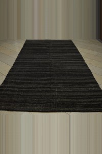 Gray And Brown Kilim Rug 6x11 Feet 177,332 - Goat Hair Rug $i