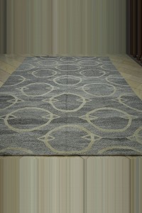 Gray And Off White Modern Kilim Rug 8x11 Feet 250,342 - Grey Turkish Rug $i