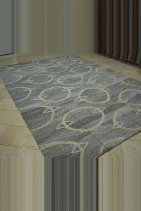 Gray And Off White Modern Kilim Rug 8x11 Feet 250,342 - Grey Turkish Rug $i