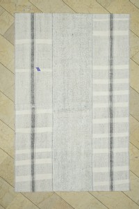 Grey Turkish Rug Gray And White Kilim Rug 5x8 Feet  163x255