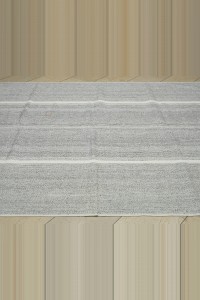 Gray And White Turkish Kilim Rug 7x9 Feet 214x272 - Grey Turkish Rug $i