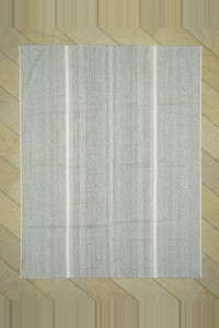 Grey Turkish Rug Gray And White Turkish Kilim Rug 7x9 Feet  214x272